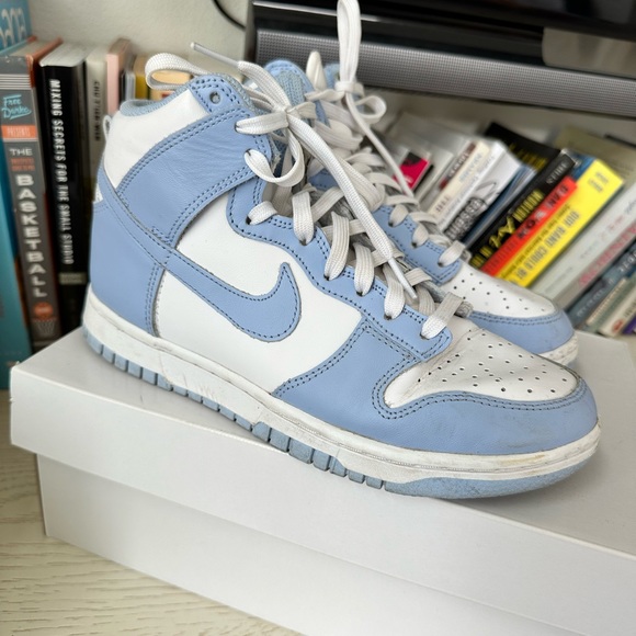Nike Shoes - Women’s Nike Dunk High in Aluminum rare! Worn probably 20x, great condition